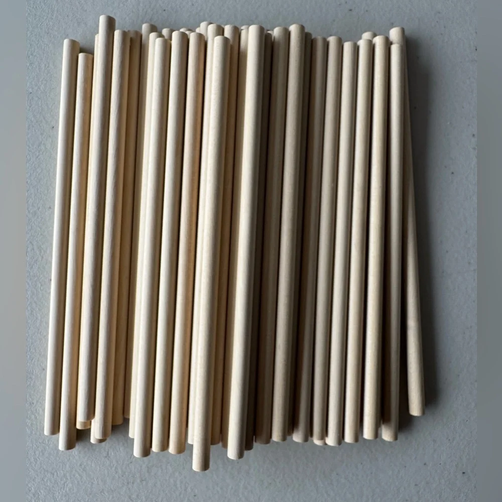 Set(50) Natural Wooden Sticks for Crafts and Party Supplies
